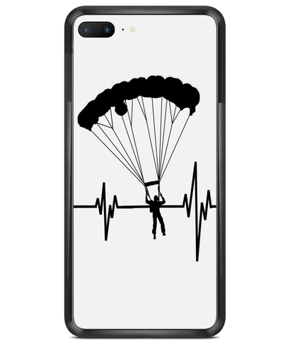 Premium Hard Phone Cases with heartbeat skydiver print