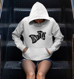 This white with black print hoodie is soft, smooth and stylish. It is the perfect choice for the cooler evenings, the early morning jump of when you want a bit extra. It has soft cotton faced fabric, double fabric hood with self colour drawstring and front pouch pocket. It comes in several different colours with different coloured prints.