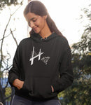 This black hoodie is soft, smooth and stylish. It is the perfect choice for the cooler evenings, the early morning jump of when you want a bit extra. It has soft cotton faced fabric, double fabric hood with self colour drawstring and front pouch pocket. It has a bridge and ‘SEND IT’ shaped as a skydiver printed on front.