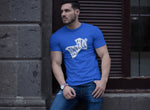 This blue with white print unisex t-shirt is everything you have dreamed of and more. It feels soft and lightweight with the right amount of stretch. It is comfortable and flattering for both men and women and with 'Don't F*ck Up' shaped as a wingsuit print on the front. Available in several colours.