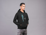 This black hoodie is soft, smooth and stylish. It is the perfect choice for the cooler evenings, the early morning jump of when you want a bit extra. It has soft cotton faced fabric, double fabric hood with self colour drawstring and front pouch pocket. It has a white/jade building and 'send it' shaped as a parachute printed on front.