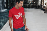 This red with white print unisex t-shirt is everything you have dreamed of and more. It feels soft and lightweight with the right amount of stretch. It is comfortable and flattering for both men and women and with 'Don't F*ck Up' shaped as a wingsuit print on the front. Available in several colours.