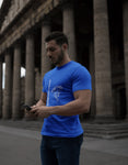 This blue unisex t-shirt is everything you have dreamed of and more. It feels soft and lightweight with the right amount of stretch. It is comfortable and flattering for both men and women and with an antenna and ‘SEND IT’ shaped as a basejumper print on the front. Available in several colours.