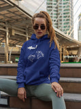 This navy hoodie is soft, smooth and stylish. It is the perfect choice for the cooler evenings, the early morning jump of when you want a bit extra. It has soft cotton faced fabric, double fabric hood with self colour drawstring and front pouch pocket. It has an aircraft  and two ‘SEND IT’ shaped as a skydivers printed on front.
