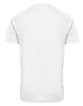 White super BASE sporty t-shirt designed with wicking fabric technology and mesh panels to give ventilated comfort during an active lifestyle. Mesh panels on reverse and under arms, crew neck and short raglan arms. This t-shirt is comfortable and has a flattering fit.