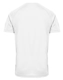 White super BASE sporty t-shirt designed with wicking fabric technology and mesh panels to give ventilated comfort during an active lifestyle. Mesh panels on reverse and under arms, crew neck and short raglan arms. This t-shirt is comfortable and has a flattering fit.